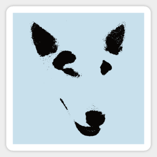 Miniature Bull Terrier Face Sticker